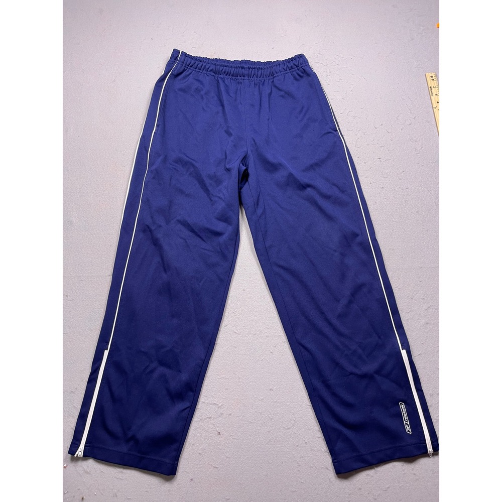 Reebok Track Pants 100% Polyester Blue White XL Mens RBKP111304